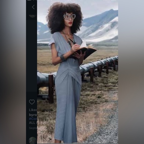 Byron Lars Dresses & Skirts - Byron Lars Side Draped V-Neck Sheath Dress Size 8 – Mascara built in Lace Slip